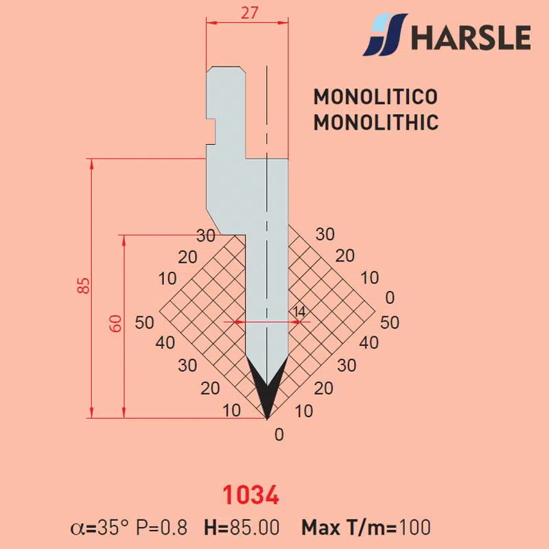 1034 AMADA-PROMECAM Hemming Punch - Image 1
