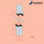 1147 11mm Z ขึ้นรูป Joggle Tool