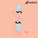 1148 12mm Z ขึ้นรูป Joggle Tool