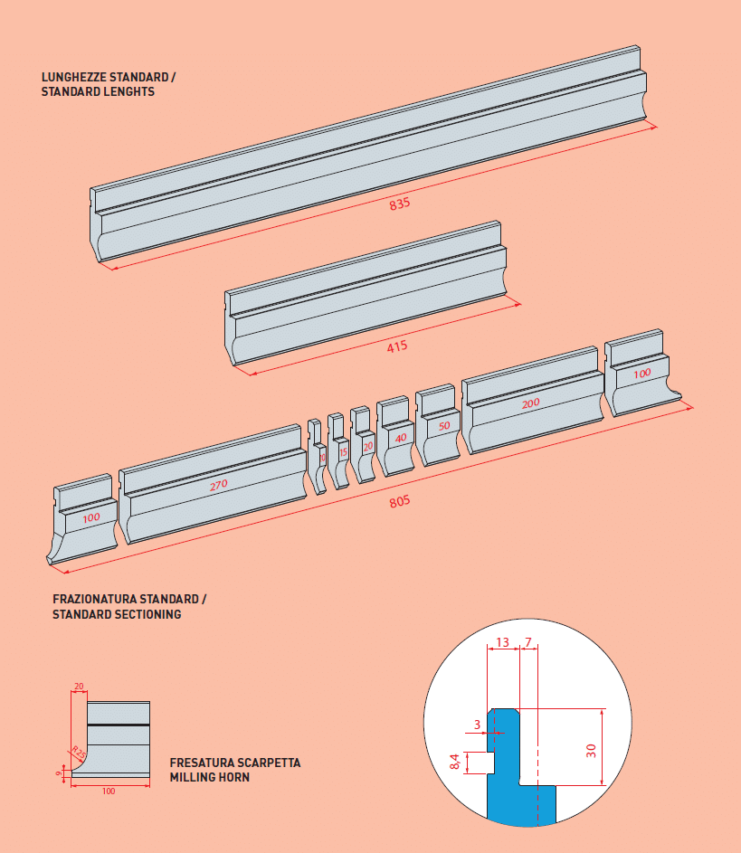 1272 AMADA-PROMECAM Gooseneck Punch 1 Comprimento Padrão